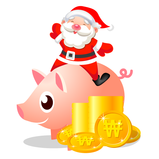 Christmas bank piggy santa