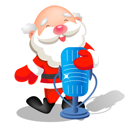Christmas microphone singing santa