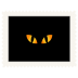 Stamp black cat eyes halloween