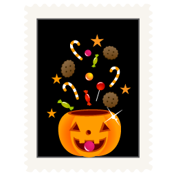 Stamp candy pumpkin halloween
