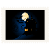 Stamp scary night halloween