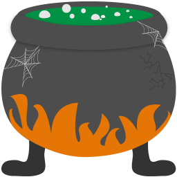 Bubbling cauldron halloween