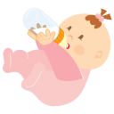 Baby drinking ballerina