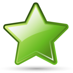 Green bookmark star