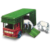 Horse box with two matchbox horses