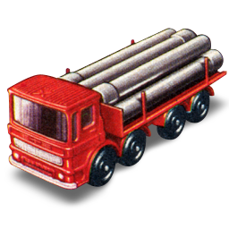 Pipe truck matchbox
