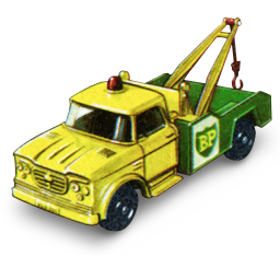 Truck wreck matchbox