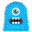 Blue monster button