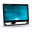 Computer blue grid monitor