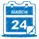 Blue calendar