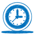 Blue clock