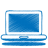 Blue laptop