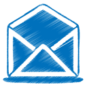 Blue mail open