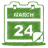 Green calendar cross