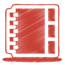 Red address book