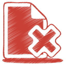Red document cross