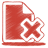 Red document cross