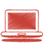Red laptop