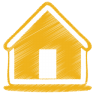 Yellow home red home icon