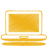 Yellow laptop eletro monitor