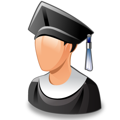 User graduated man student