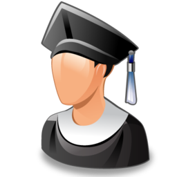 User graduated man student