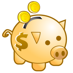 Deposit piggy bank save money