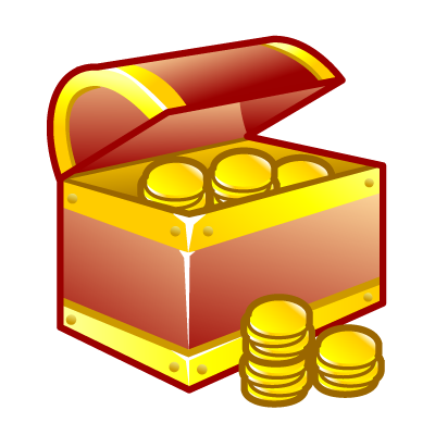 Gold treasure chest