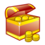 Gold treasure chest
