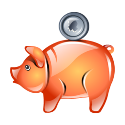 Piggy bank money saving