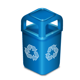 Garbage trash recycle bin