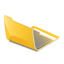 Open folder yellow