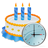 Birthday clock cake