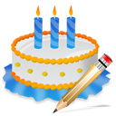 Birthday write cake