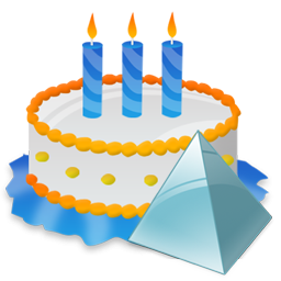 Cake birthday pyramid