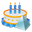 Cake birthday pyramid