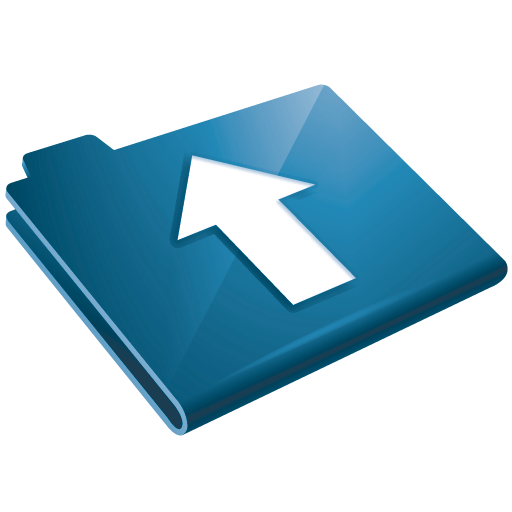 Upload blue arrow up folder