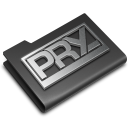Black folder pry logo