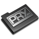 Black folder pry logo