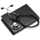 Black stethoscope folder