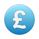 Pound currency blue