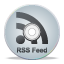 Compact disk rss grey feed cd