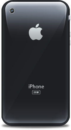 Retro black iphone apple