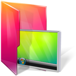 Monitor aurora desktop folder screen