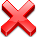 Delete exit remove close no cancel cross