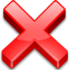 Delete exit remove close no cancel cross