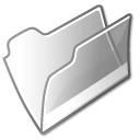 Folder open grey