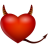 Valentines day devil heart love