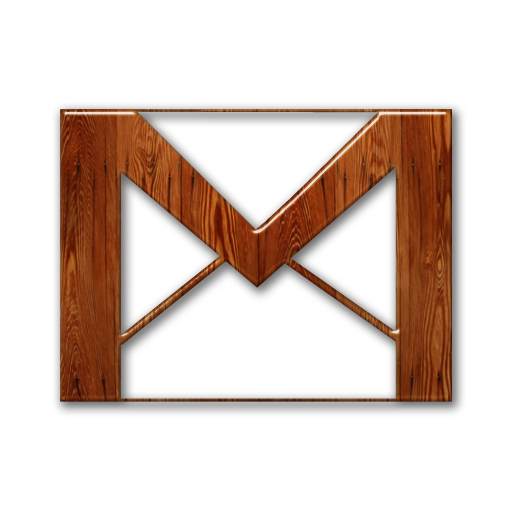 Logo gmail wood