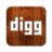 Digg logo wood